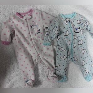 Baby Girl Bunny and Horse One Pieces.